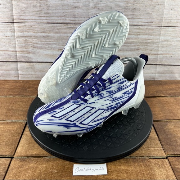 Adidas Adizero Football Cleats Purple White GZ6914 - Picture 8 of 13